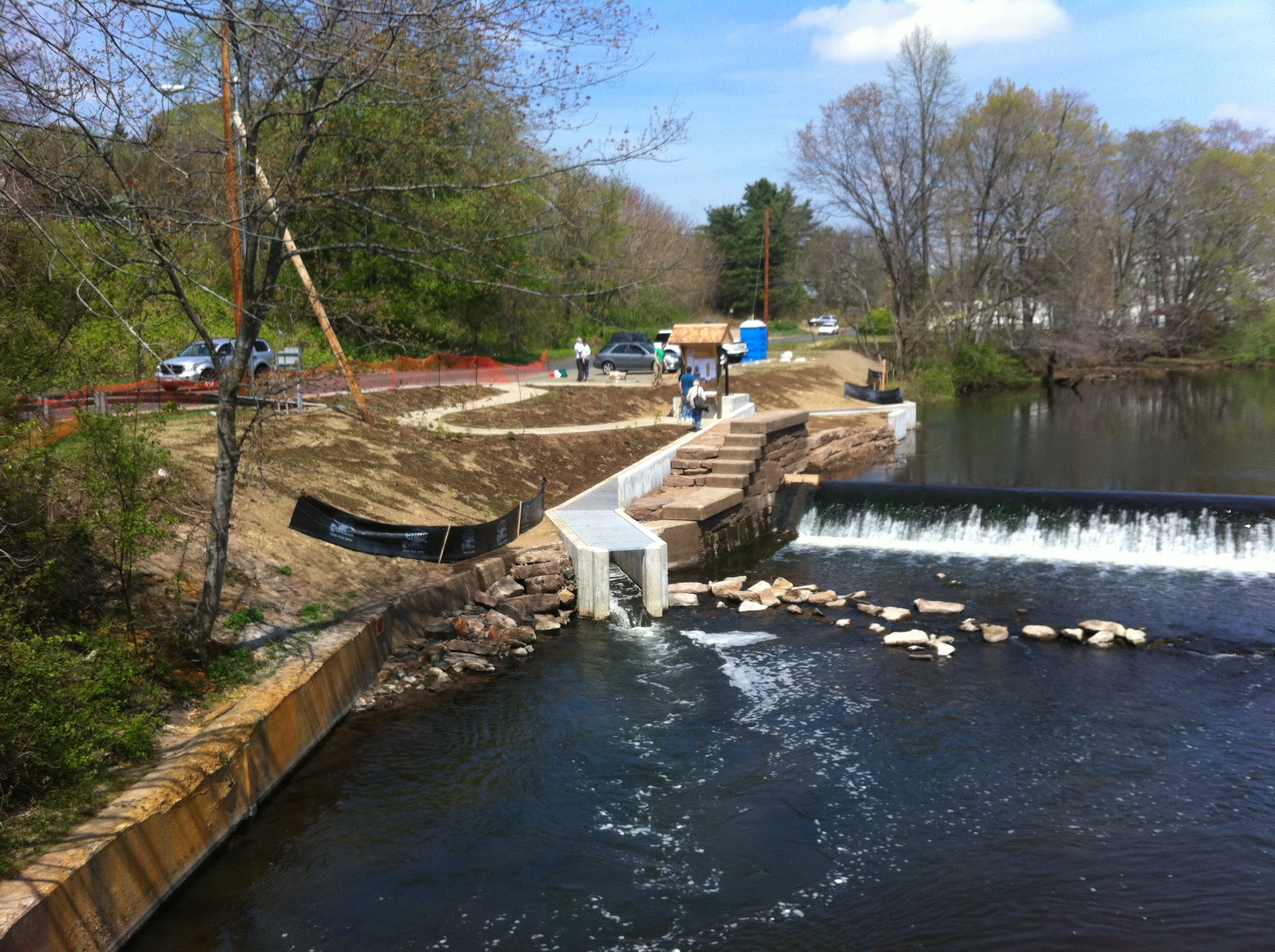 View of the new fishway at Wallace DamPhoto credit: Leah Schmalz