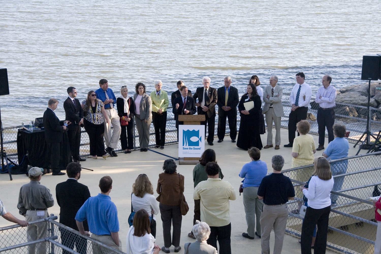 Press conference celebrating the defeat of Broadwater in 2008