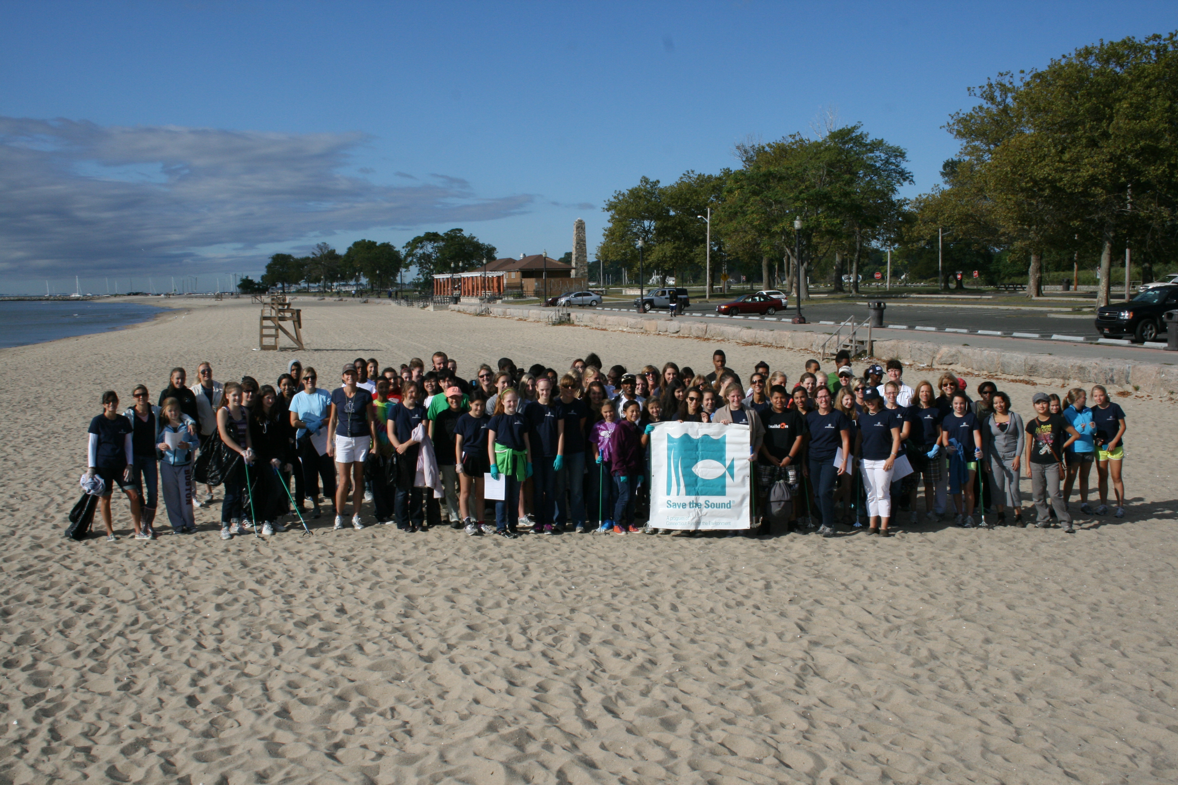 Volunteers at Seaside Park in Bridgeport during this year's International Coastal Cleanup