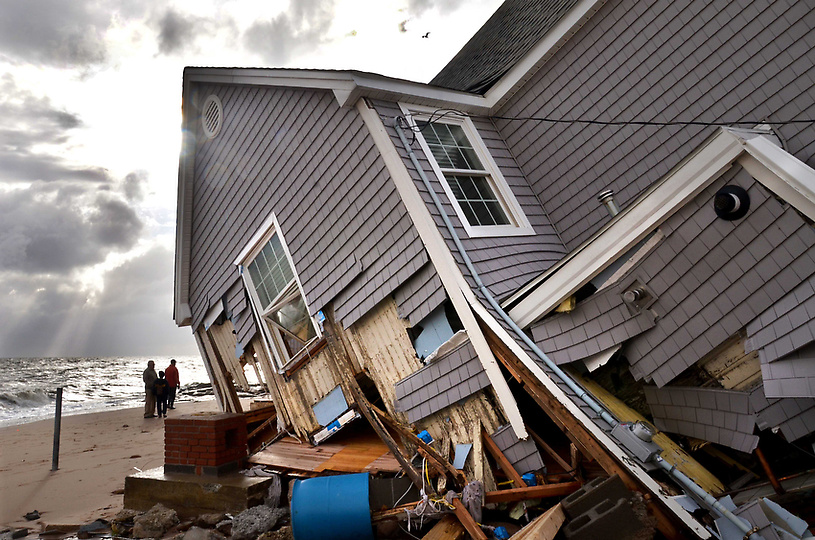 One of many destroyed homes in East Haven