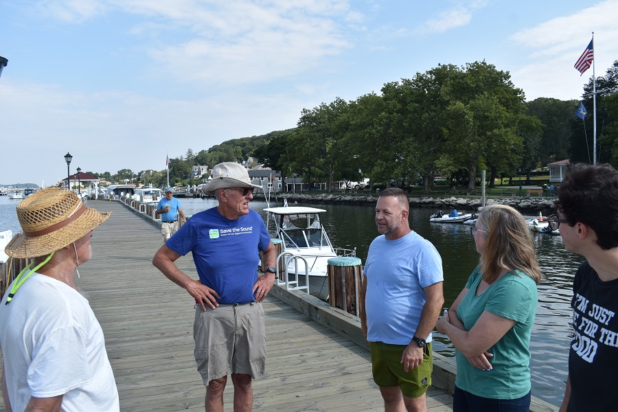 Curt Johnson on dock in Northport