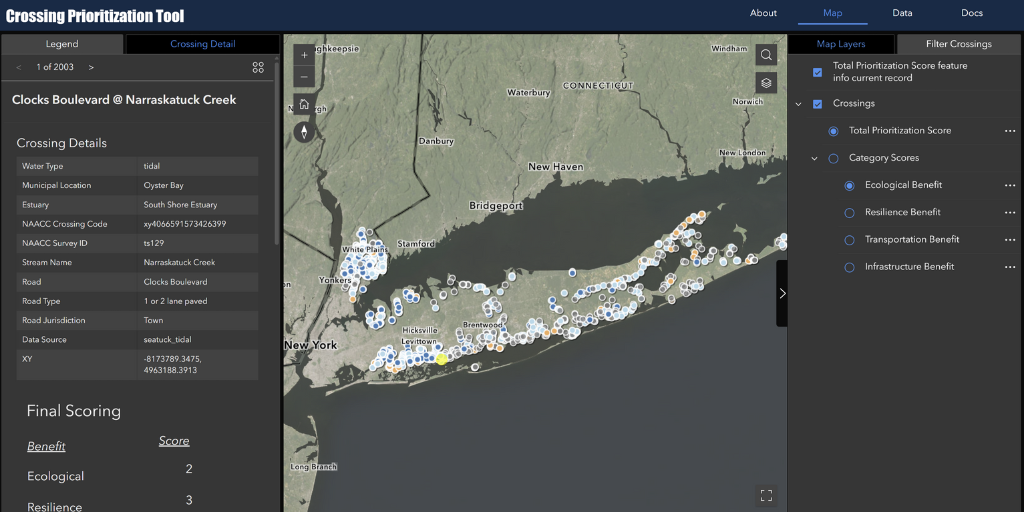 The Long Island Sound Crossing Prioritization Tool